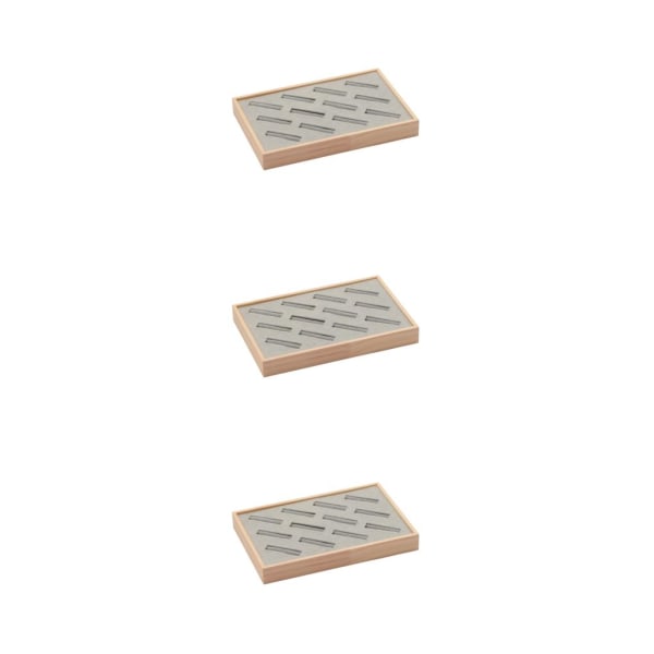 1/2/3 stor kapacitet trä gjort armband display bricka Utsökt Grey 3Set