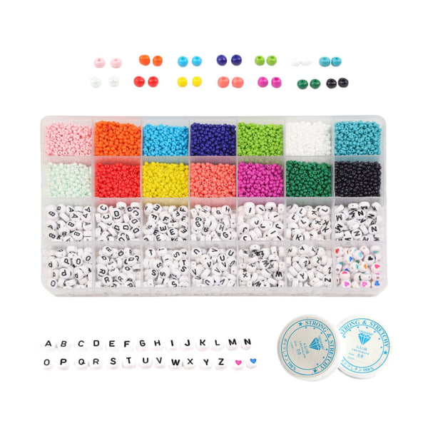 6300 Styck Glas Seed Bead Box Set Spacer Beads For Armband