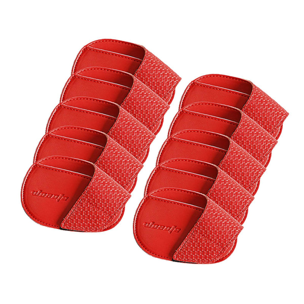 1/2/3 För Golf Head Covers PU Portabelt skydd för idrottare Red Small 10 Pcs 1Set