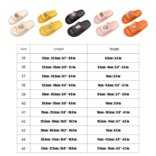 1/2/3/5 Andas sandal för kvinnor - Mjuk och fashionabel mjuk Yellow 36/37.1 1 Pc