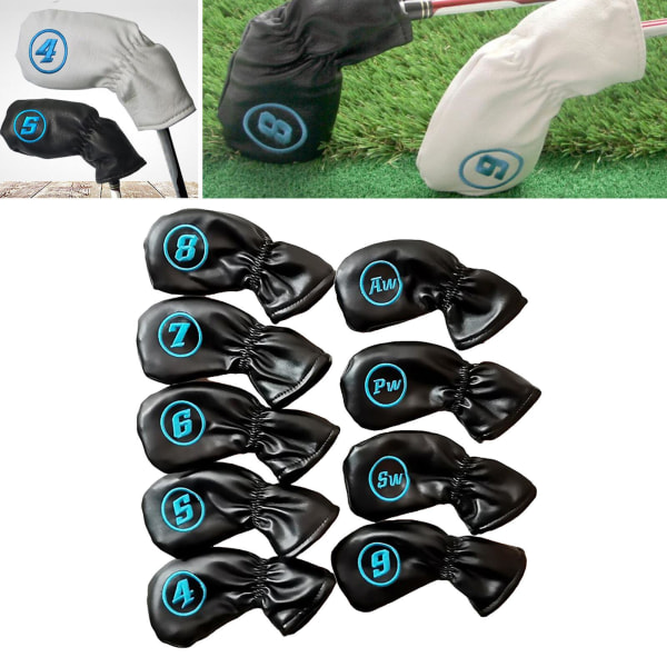 Vattentät För Golf Club Iron Cover Headcover Universal Passar för Black