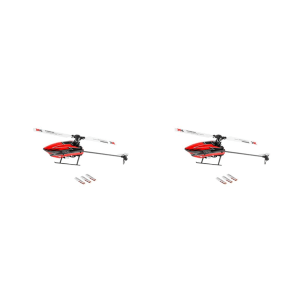 1/2 RC Helikopter 6CH Leksaker Flygplan Flygplan för barn Vuxna 3 Batteries 2PCS