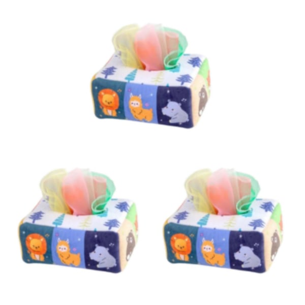 1/2/3/5 För Montessori För Tissue Box Leksaker Jonglering Scarves Animals 3PCS