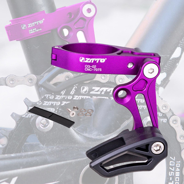 Aluminium Alloy Chain Guide För MTB Bike Single Speed ​​Road Part Purple