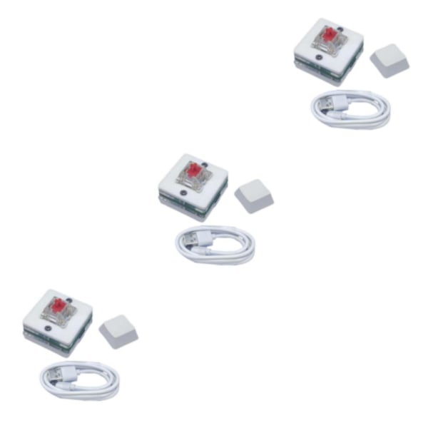 1/2/3 Snyggt USB 1-tangentbord med RGB-bakgrundsbelysning för Red switch 3PCS