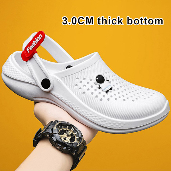 1/2/3/5 Sandaler Casual Water Shoes EVA Hole Non-slide Home Beach White 43 1 Pc