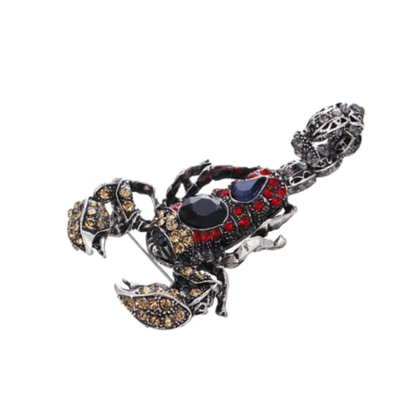 1/2 Fashion Crystal Scorpion Brosch Pin Rhinestone Personlighet 1Set