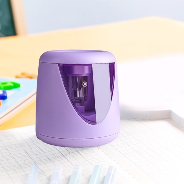 Elektrisk pennvässare för skolhem och kontor USB+Battery Purple