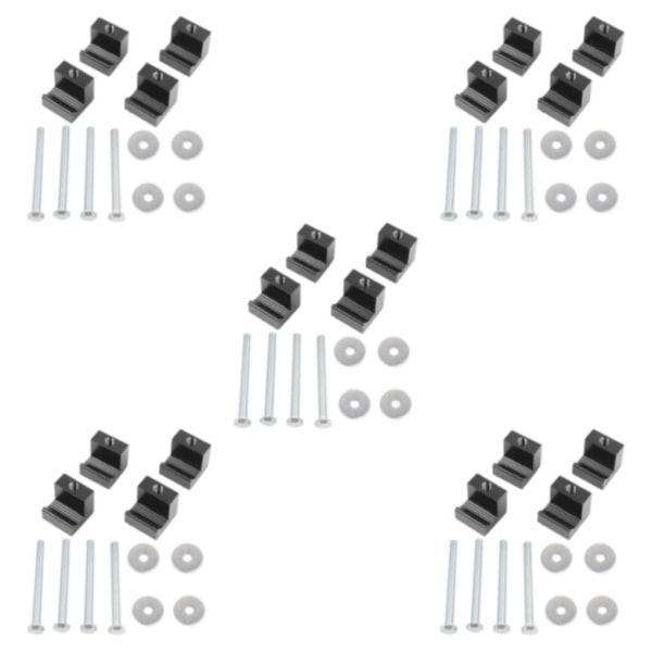 1/2/3/5 Universal monteringssats för enkel installation av verktygslådan Black 4 -pack 5PCS