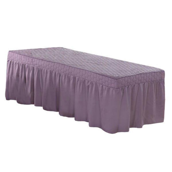 SPA Massagebord Kjol Skönhet Cover Linne Valance Lakan Purple