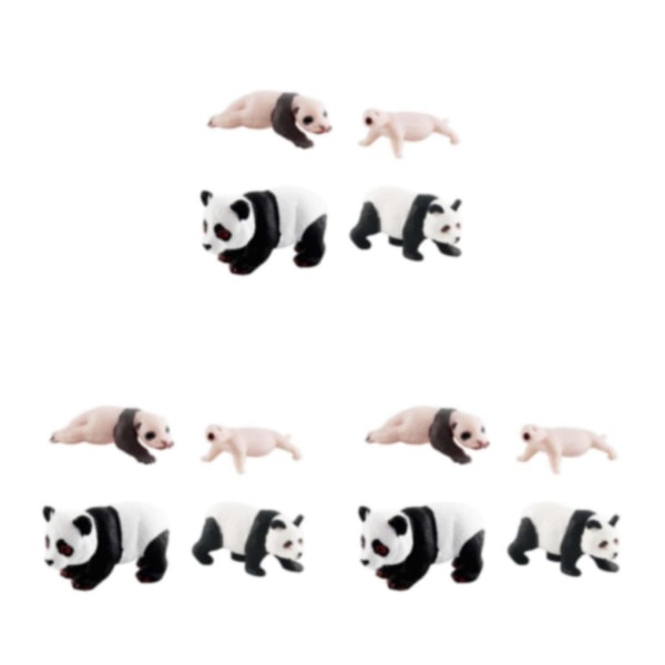 1/2/3/5 Livscykel Djurfigurer Leksak 4 stadier av pandavetenskap style C 3PCS
