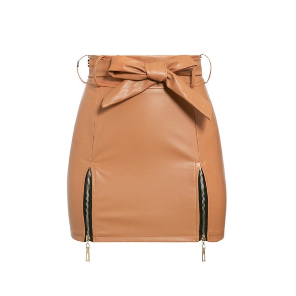 1/2/3/5 Kvinnor Sommar High Waist Kjol Flickor Bankett Strandkjolar Khaki S 1 Pc