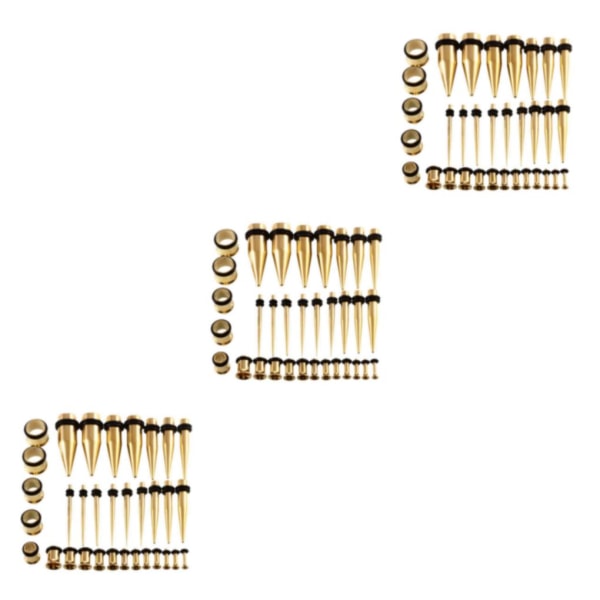 1/2/3/5 36 delar Öronmätare Stretching Kit Pluggar För Taper Gold 36 Pcs 3Set