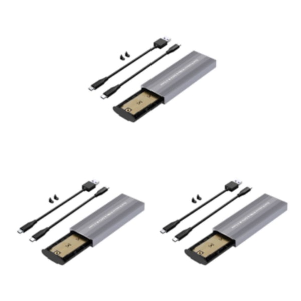 1/2/3/5 M2 Ssd case för hårddiskstorlek som stöds Verktygsfritt Two in one line 3PCS