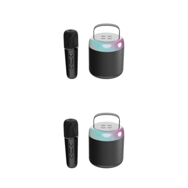 1/2/3 ABS High-fidelity-ljud Bluetooth trådlös bärbar 1microphone black 2Set