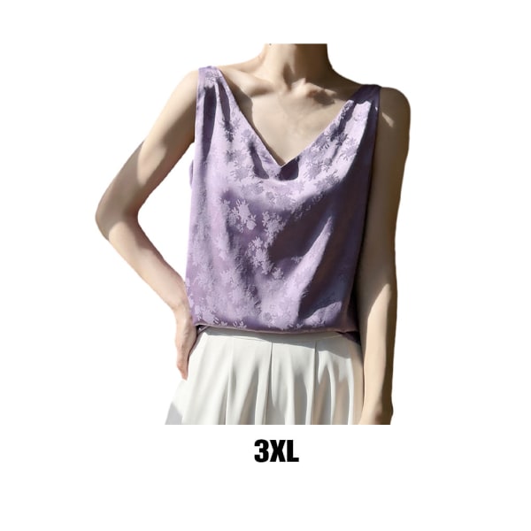 1/2/3 Snyggt ärmlöst linne för vuxna kvinnor - Topp sommar A37 Purple XXXL 1 Pc