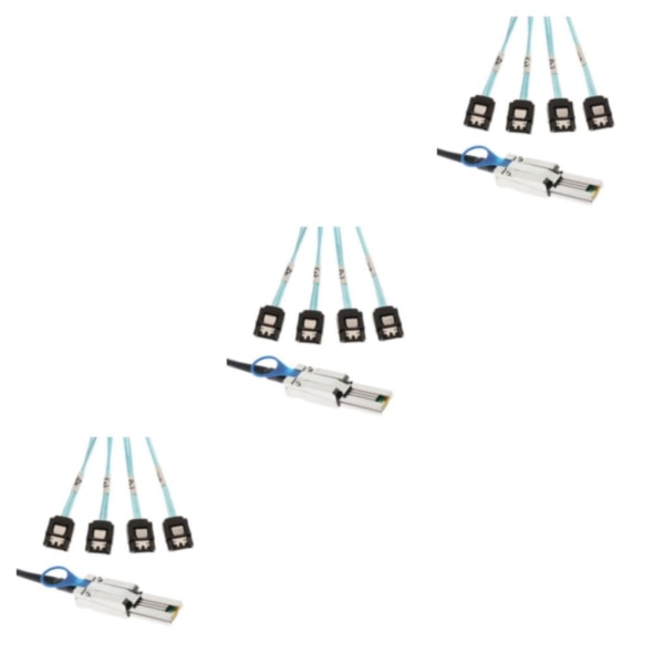 1/2/3 Mini-SAS 26P SFF-8088 TILL 4x SATA 7Pin 6Gb/s Adapterkabel 1M 3Set