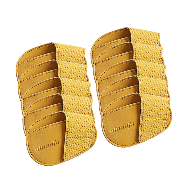 1/2/3 För Golf Head Covers PU Portabelt skydd för idrottare Yellow Small 10 Pcs 1Set