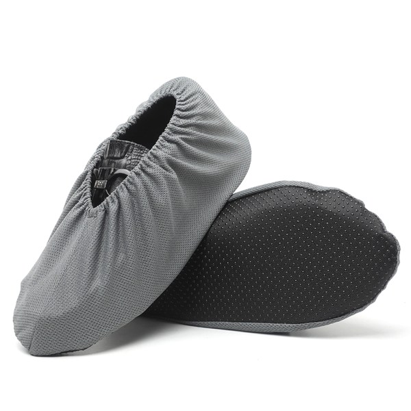 1/2/3/5 svarta skoöverdrag - Återanvändbara och halkfria Lätt att tvätta silver gray L size 44-50 1 Pc