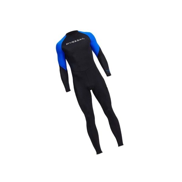 Män Dykning Våtdräkt för vattensport Rygg Zip Helkropp Varm Våt blue L