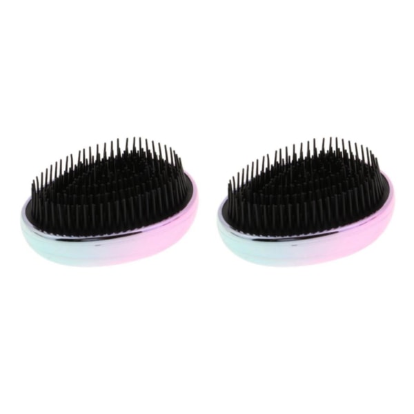 1/2/3/5 Portable Pocket Detangle Hair Brush Kam för kvinnor Multicolour 9 x 4.5cm 2Set