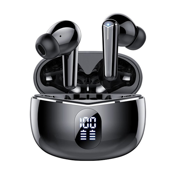 Bluetooth Hörlurar Med LED-Display Och 48 Timmar Speltid black Bluetooth headset