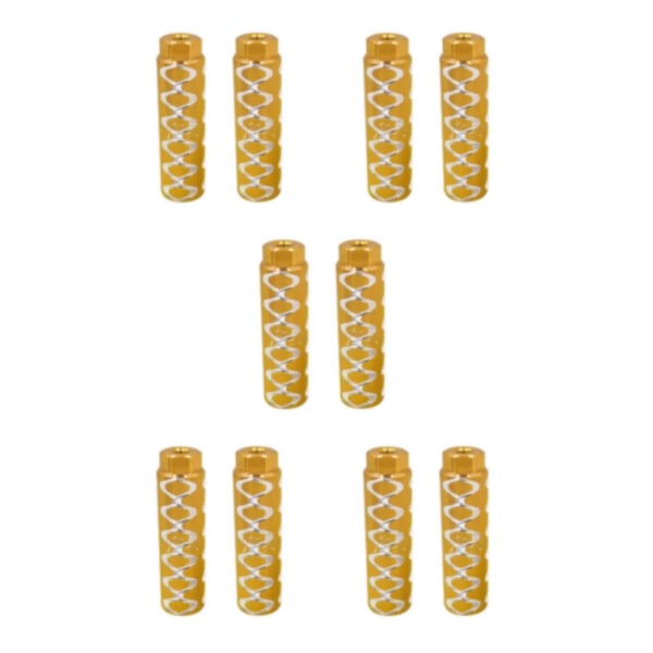 1/2/3/5 2pack/lot Aluminiumlegering Anti-sladd fotpinnar för enkel yellow 5Set
