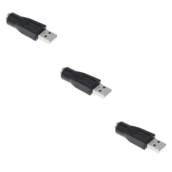 2/3/5 utbyte USB hane till PS/2 hona omvandlare växlare Black 3Set
