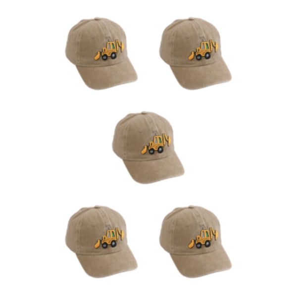 1/2/3/5 Solskydd cap för utomhusaktiviteter barn khaki 5Set