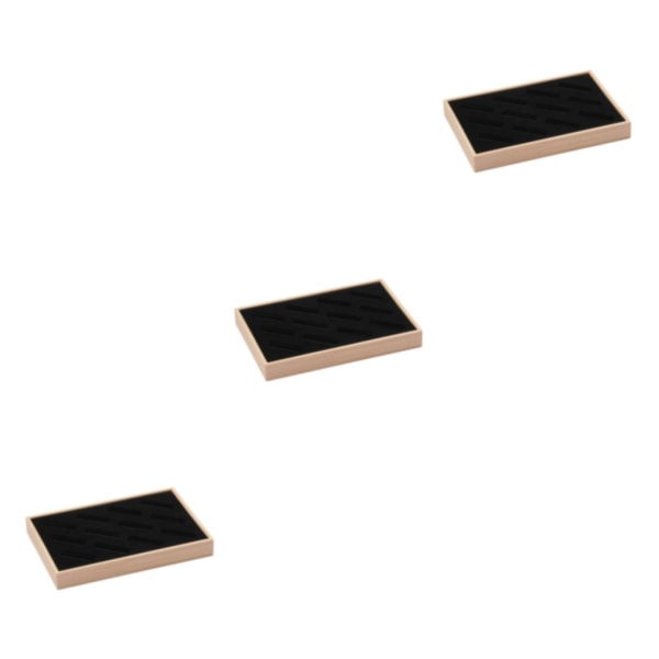 1/2/3 stor kapacitet trä gjort armband display bricka Utsökt Black 3Set