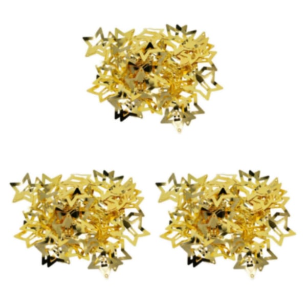 1/2/3/5 50x För Butterfly/Star Snap Hårklämmor Pin Clip Hollow Star Golden 3Set