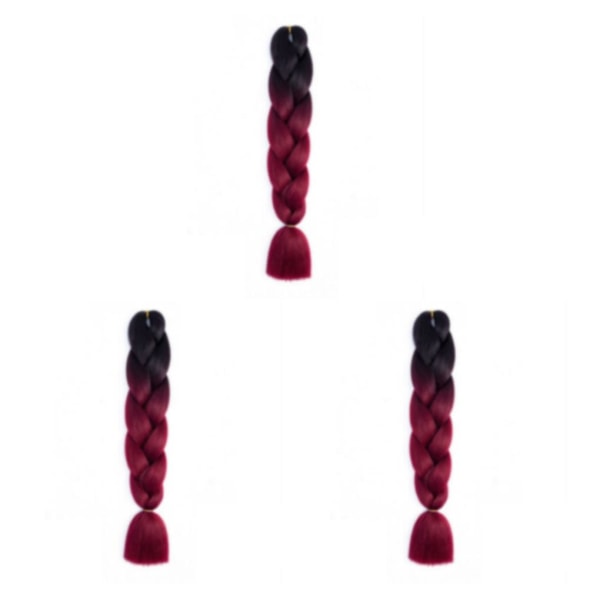 1/2/3 fashionabla hårflätor önskad stil med naturlig färg B8 3Set