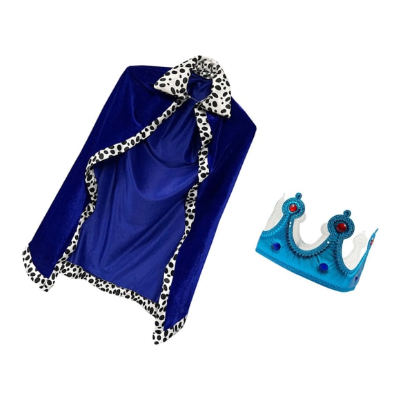 King Robe Barn Halloween Kostym Cosplay Rollspel Förskola Blue