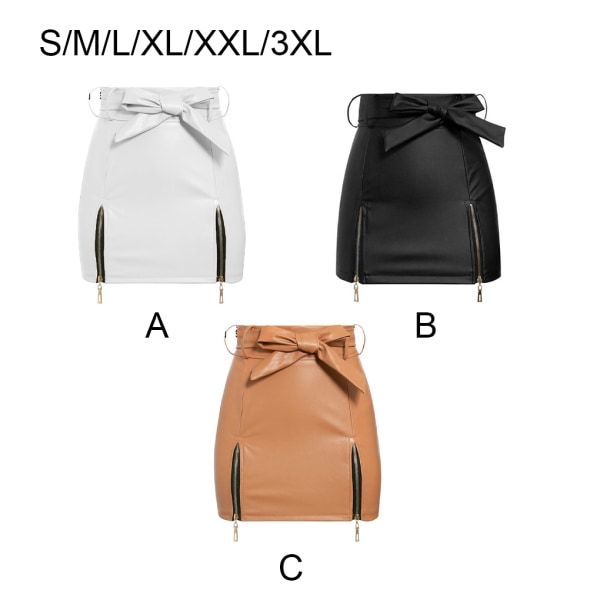 1/2/3/5 Kvinnor Sommar High Waist Kjol Flickor Bankett Strandkjolar White L 1 Pc