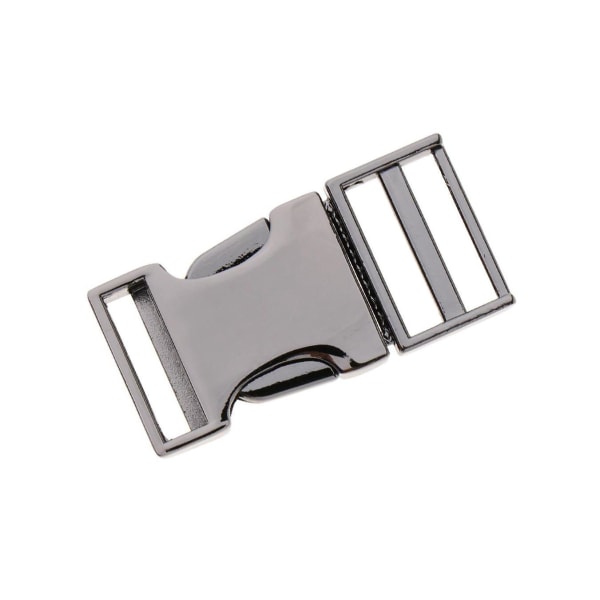 1/5 metallväska Webbing Bälte Spänne Clip Spänne Gray black Inner diameter 19mm 1Set