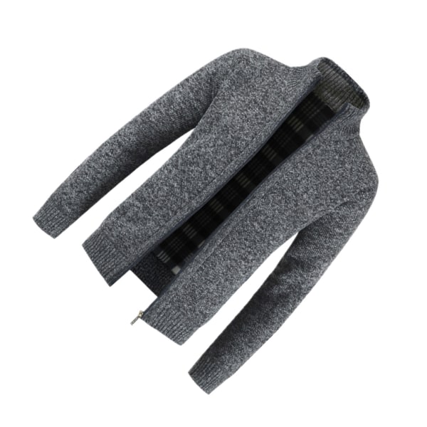 1/2 Håll dig varm och bekväm stickad tröja cardigan stickad dark grey 4XL 1Set
