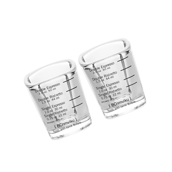 1/3 För Espresso Shot Glasses Mätkopp Flytande Tungt glas 1 Pc