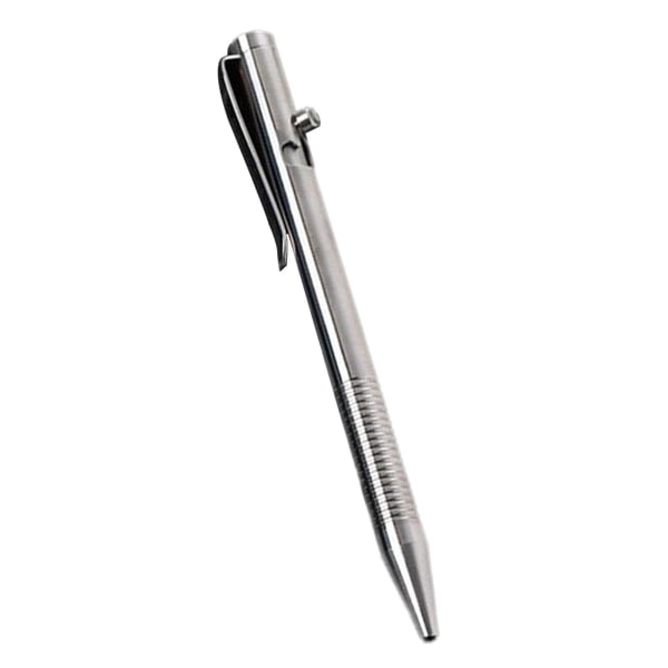 Infällbar kulspetspenna Titanium Alloy Rollerball Penna Skriva Bright Light