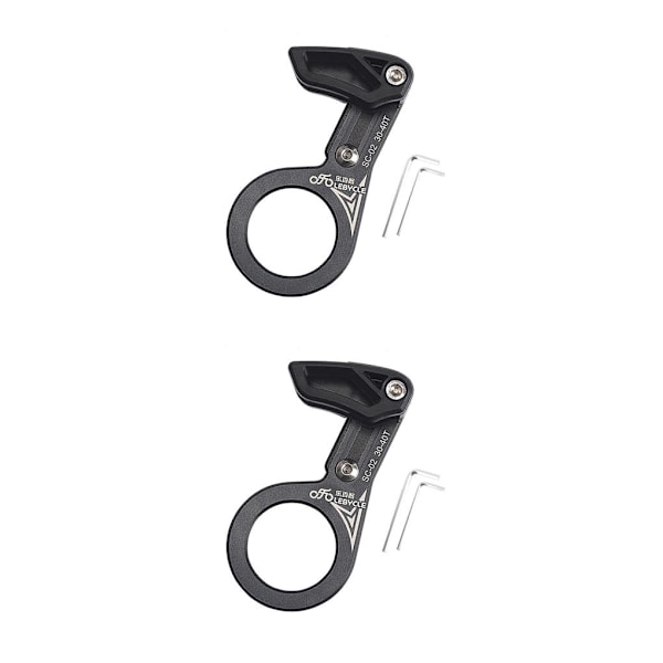 1/2/3 Universal Kedjeguide i aluminiumlegering för MTB-cykel Axis black 2PCS