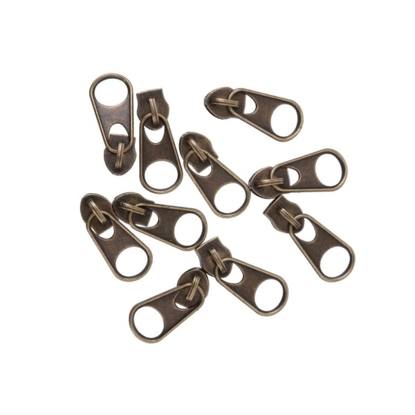 2/3/5 10st Bronze Zip Puller/ För Zipper Pull Sliders Head Type 3 5Set