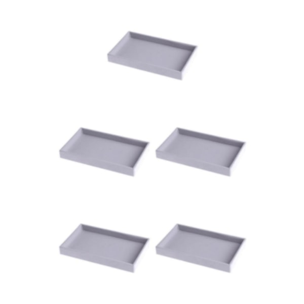 1/2/3/5 Stapelbar smyckesbricka Multipurpose Portable Velvet för Empty Tray Style A 5Set