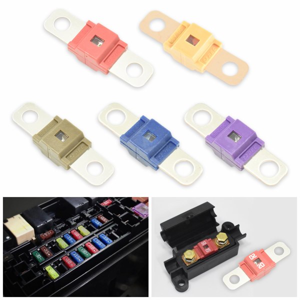 1/2/3/5 4 stycken plastisolator för högströmssäkring bred red80A 8*4CM,4pcs 1 Pc