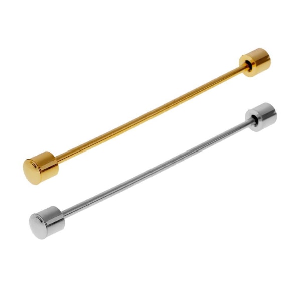 1/2/3/5 Herr Gift Cylinder Skjorta Krage Clip Bar Pin Clip Tie Gold 1Set