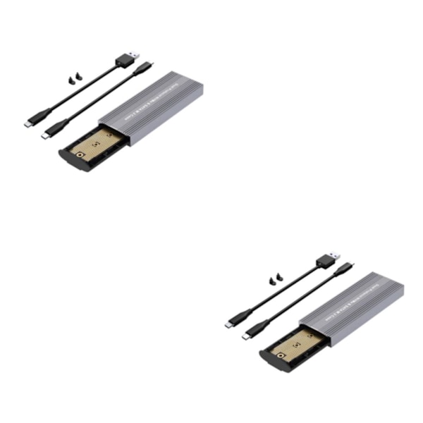 1/2/3/5 M2 Ssd case för hårddiskstorlek som stöds Verktygsfritt Two in one line 2PCS