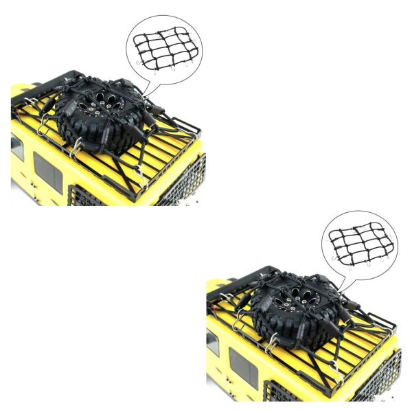 1/2/3 Dekoration Bagage Nätfönster Simulerad 1:24 för SCX24 Black 2PCS
