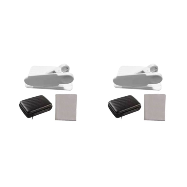 1/2/3/5 Telefon Spegel Reflektion Clip Bred Applicering Lätt att white 2PCS