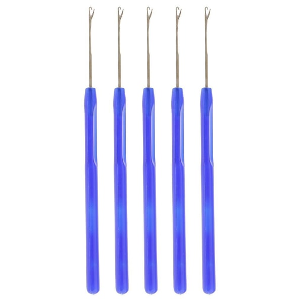 1/2/3/5 5-delad Micro Ring Hair Extensions Krok Nål Set för Blue 5 pcs 1 Pc