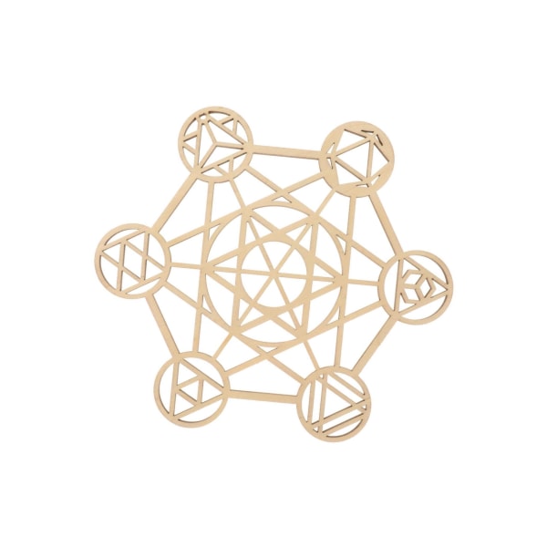 1/2/3/5 Flower of Life Sacred Geometry Väggkonst Skulptur Trä Type G 14cm 1 Pc