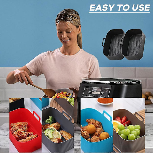 Silikonformar för Ninja Air Fryer Dual, Återanvändbara Silikonformar för Ninja Air Fryer Tillbehör, Airfryer Formar Airfryer Tillbehör