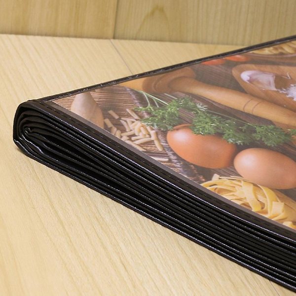 En 4-Storleks Boktyp Café Bar Transparent Restaurang Menyomslag 10 Sidor 20 Vyer